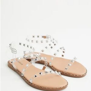 TORRID CLEAR STUDDED GLADIATOR STRAP SANDAL